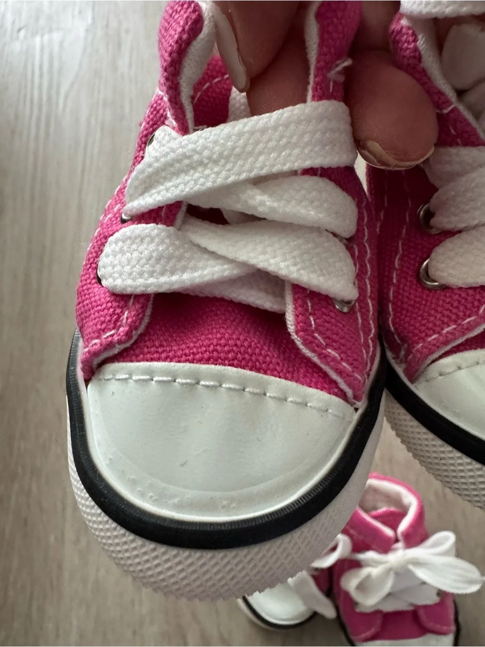 Dog Sneakers Pink Canvas Puppy Shoes Set of 4 Size 5 Non-Slip Paw Boots
